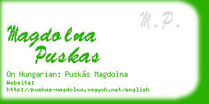 magdolna puskas business card