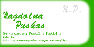 magdolna puskas business card